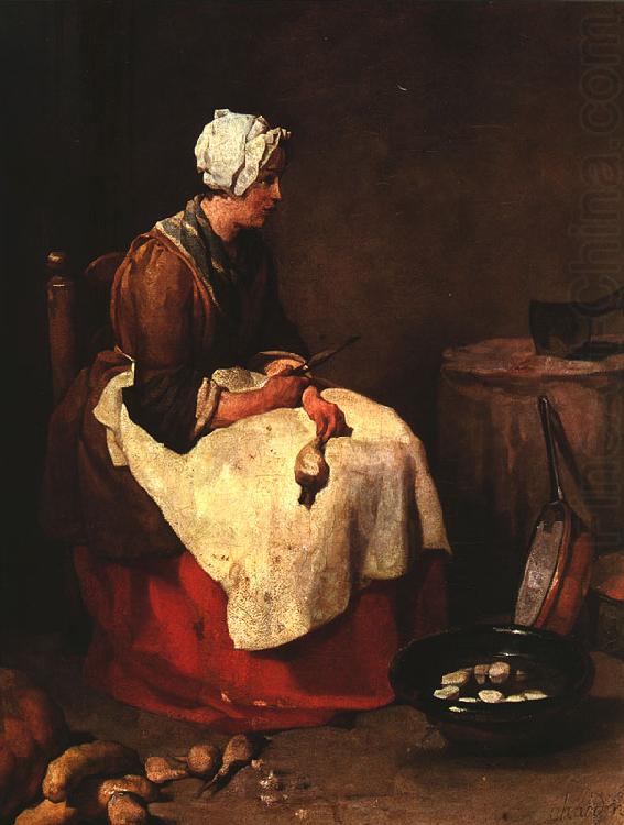 Jean Baptiste Simeon Chardin Girl Peeling Vegetables china oil painting image